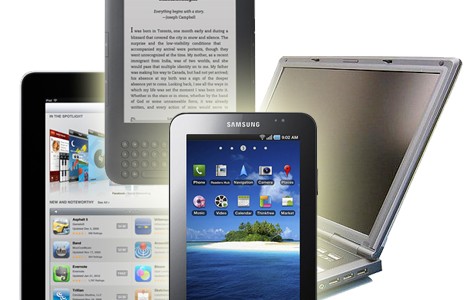 laptop, tablet, smartphone, e-reader technology