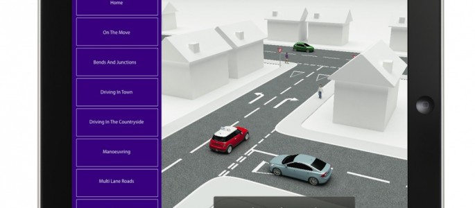 Screenshot from the Learn Driving in 3D app