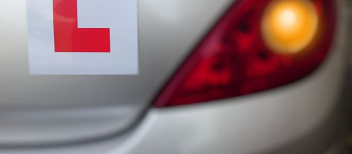 Learner car, right signal