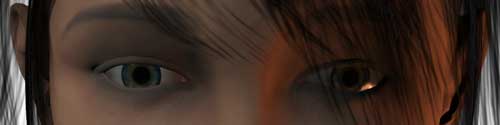 Eyes looking down