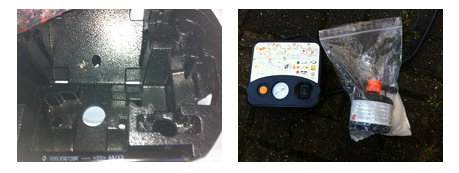 Empty spare wheel compartment, compressor and glue!